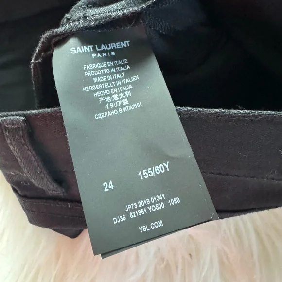 Saint Laurent Black Denim Bermuda Shorts - Picture 14 of 16